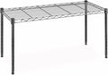 Xcity Storage Shelves, 1 Tier Heavy Duty Metal Shelving Unit, 350 LBS Capacity Adjustable Steel Wire Shelf Organizer for Pantry, Kitchen, Garage, 14" D x 30" W x 15" H, Black