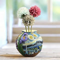 TOZLU Picasso Brutalist Beauty Face Flower Pot Ornaments Flower Pots Head Planter Pots Container Colorful Face Art Resin Flower Pot (Starry Night Flower Pot)