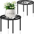 TOSKING 2-Pack Plant Stands - Heavy Duty Low Plant Stand, No Assembly Required Risers for Potted Plants Indoor and Outdoor, Ready to Use(11.81" Diameter)