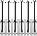 6 Pack String Light Poles,5Ft Light Poles for Outside String Lights,Outdoor Lights Pole with Fork,Metal Poles Stand for Patio Deck Backyard