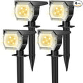 EIUIO Solar Outdoor Lights, 3 Lighting Modes Solar Spot Lights Outdoor with Auto On/Off, Waterproof Landscape Lighting for Garden Yard Pathway