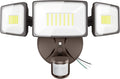 Onforu 75W LED Flood Light Motion Sensor Outdoor, 7000lm Dusk to Dawn Flood Light, Security Light with Three Head, IP65 Waterproof Exterior Floodlight, 6500k Wall Light for Entryway Stairs Yard Garage
