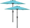 Simple Deluxe 9' Patio Umbrella Outdoor Table Market Yard Umbrella with Push Button Tilt/Crank