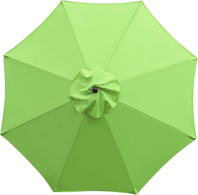 Sunnyglade 9Ft Patio Umbrella Outdoor Table Umbrella with 8 Sturdy Ribs (Grass Green)