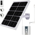 Solar Panel for Security Camera 2 in 1 Port 10W Ring Camera Solar Charger Compatible with Ring Spotlight & Stick Up Outdoor Cam Battery, IP65 Waterproof &16.4ft Long Cable with USB-C/DC Ports