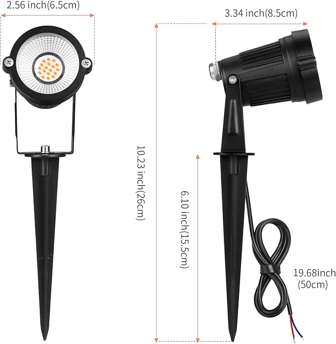 Low Voltage Landscape Lights Outdoor: 7W 700LM LED Landscape Lighting with Connectors for Tree Garden Yard Pathway | 12V 24V Warm White 2700K Spotlights | IP65 Waterproof | 24 Pack