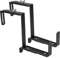 Planter Box Brackets, Adjustable Window Box Brackets for Deck Railing, No Drill Flower Box Bracket for Outdoor Planters-2 Pack