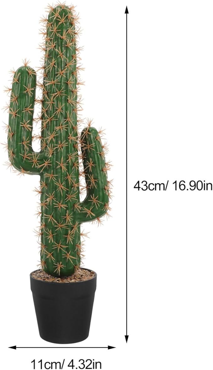 ABOOFAN Artificial Saguaro Cactus in Pot Faux Succulent Plant 20.86In Large Fake Potted Cacti Decorative Bonsai for Home Office Garden D Cor