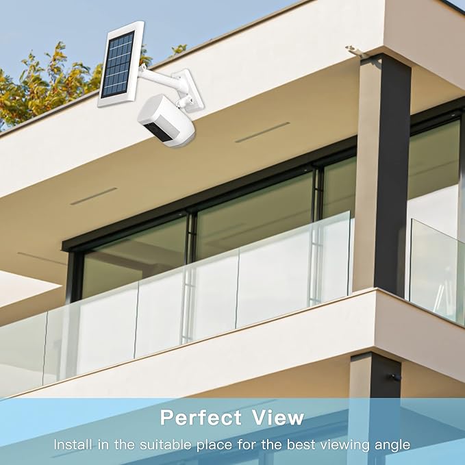 HOLACA 2-in-1 Wall Mount Bracket for Stick Up Cam Pro Solar Panel, Spotlight Cam Pro/Plus and Stick Up Cam Battery/Wired Outdoor Mount Accessories for Ring Super Solar Panel (White)