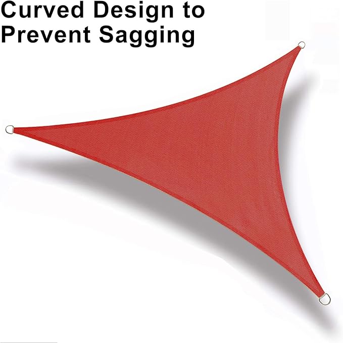 LOVE STORY Custom Size 9'x9'x12.7' Terra Red Sun Shade Sail Right Triangle Sunshade Fabric Awning Canopy for Patio Backyard Carport Pergola (Customized)