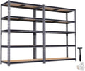 Garage Storage Shelves 2PCS, 60'' H Shelving Units and Storage, 2400 LBS Heavy Duty Shelving, Metal Garage Shelves for for Basement, Warehouse, Pantry, Closet, Kitchen 12" x 28'' x 60''