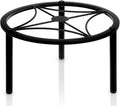 TOSKING Heavy Duty Metal Plant Stand - 9.1-inch Round Tray with Geometric Pattern, Adjustable Leveling Feet & Rust-Resistant Finish for Indoor/Outdoor Use