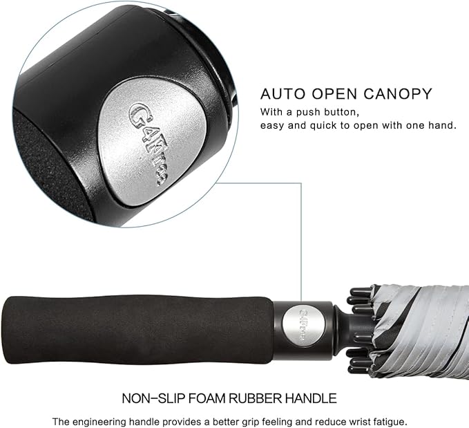 G4Free 47/54/62/68/72 Inch Automatic Open Golf Umbrella Oversize Extra Large Double Canopy Vented Windproof Waterproof Stick Umbrellas