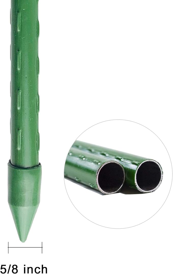 WAENLIR Garden Stakes 84 inch 7ft Sturdy Tomato Stakes, Plant Stakes for Outdoor Plants, Metal Plant Support Sticks for Gardening, Pack of 25