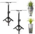 AZEAM Adjustable Plant Risers for Inside Pots, 2 PCS Planter Inserts Fillers for Large Flower Pots, Height Planter Lifter Stand for Outdoor Indoor Plants, 12"- 16" Raise with 4"-12" Top Support