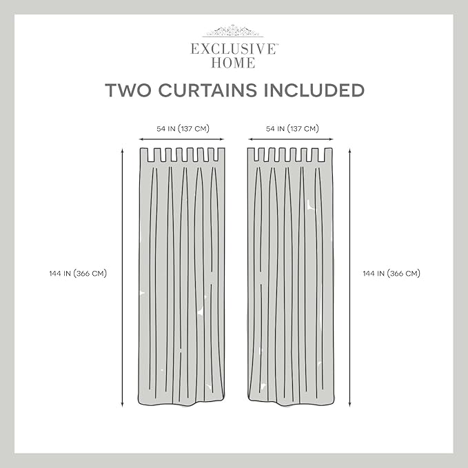 Exclusive Home Cabana Solid Indoor/Outdoor Light Filtering Hook-and-Loop Tab Top Curtain Panel Pair, 54"x132", Taupe