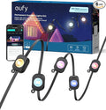 eufy Permanent Outdoor Lights E22, 100ft with 60 Triple-LED Lights, Smart RGBWW, Daily and Holiday, Up to IP67 Waterproof, AI Lighting Themes for Halloween, Christmas, Links with Cameras, Black