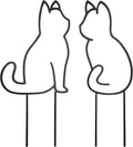 Cat-Shaped Small Trellis for Potted Plants, 13 inches Hoya Trellis 2 Pack, Metal Plant Trellis for Climbing Plants Indoor, Houseplants Trellis Indoor (Black)