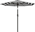 AreShark 9 FT Patio Umbrella for Outdoor, Outdoor Table Umbrella with Push Button Tilt and Crank, Outdoor Patio Umbrellas with 8 Sturdy Ribs for Market, Garden, Pool (Black & White Stripe)