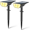BAXIA TECHNOLOGY Solar Spotlights Outdoor Waterproof, 3 Lighting Modes Spot Lights, Dusk to Dawn Solar Powered Outdoor Lights for Yard Pathway Driveway Landscape, Warm White, 2 Pack