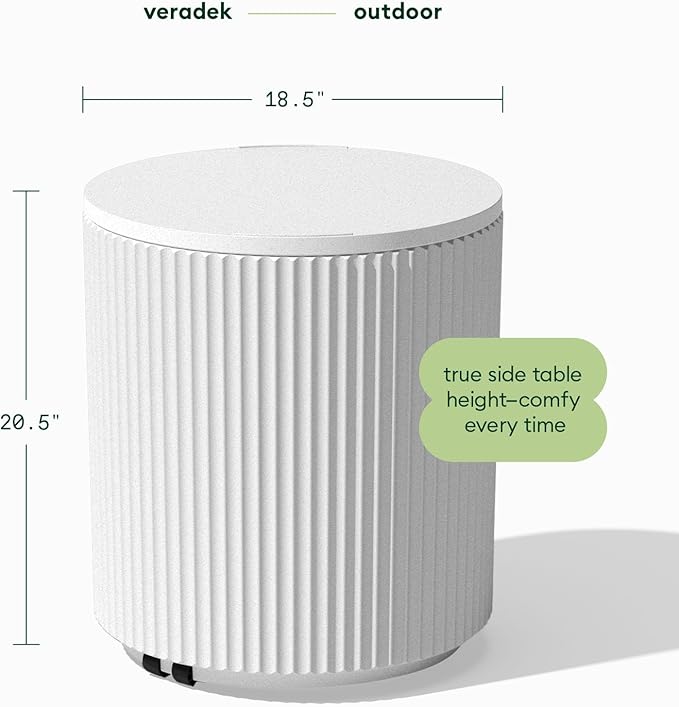 Veradek Outdoor Cooler Side Table - 2 in 1 - Designed for use as Outdoor Side Table, Patio Decor and Ice Chest