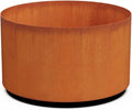 Plantercraft Large Round Planters for Outdoor Plants | 20 x 12 Inch Corten Steel Planter | Heavy Duty Metal Planter for Patio & Garden