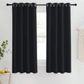 NICETOWN Blackout Black Curtain for Bedroom - Blackout Thermal Insulated Window Treatment Solid Grommet Room Darkening Soundproof for Bedroom/Boys Room (1 Panel, W46 x L63)