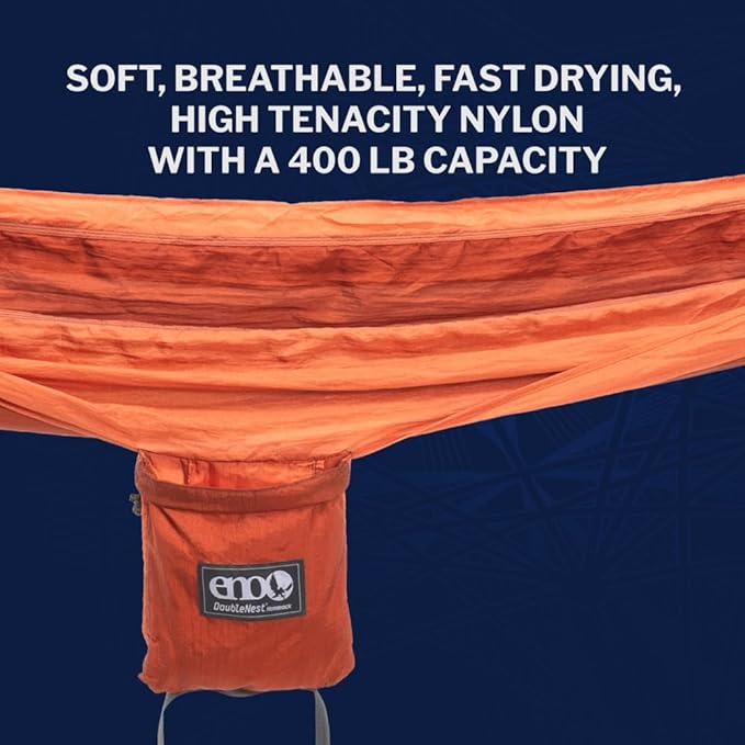 ENO, Eagles Nest Outfitters DoubleNest Lightweight Camping Hammock, 1 to 2 Person, Special Edition Colors, ATC