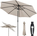 Tempera Patio Market Outdoor Table Umbrella with Auto Tilt and Crank, Large Sun Umbrella with Sturdy Pole & Fade Resistant Canopy, Easy to Set