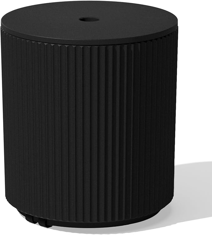 Veradek Umbrella Side Table - Outdoor Patio Table with Umbrella Hole for Porch/Patio | Durable Plastic-Stone Composite Material & Easy Assembly | Modern Coffee, Picnic or Poolside Table