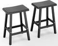 Bar Stools 29'' Outdoor Set of 2, Waterproof Modern Durable Resin Saddle Seat,Counter Stool Sturdy Modern Stylish, All-Weather Barstools for Patio, Balcony, or Kitchen Counter