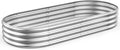 Raised Garden Bed 6.5ft Galvanized Planter Box Outdoor, Rot-Resistant Oval Large Metal Garden Bed Planter for Vegetables Flower Herb
