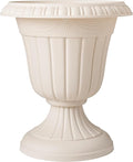 Arcadia Garden Products PL00BG Classic Traditional Plastic Urn Planter, 16” x 18”, Beige