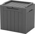 Patiowell 30 Gallon Resin Deck Box, Outdoor Storage Box for Patio Furniture, Deliveries, Pool Supplies,Waterproof and Lockable, Grey