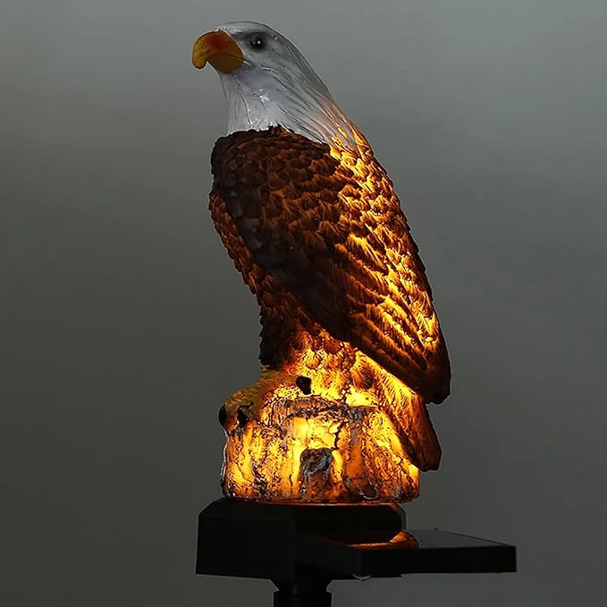 Outdoor Solar Lights, Eagle Solar Lights Outdoor Waterproof Eagle Decoration with Stakes for Garden, Yard, Lawn