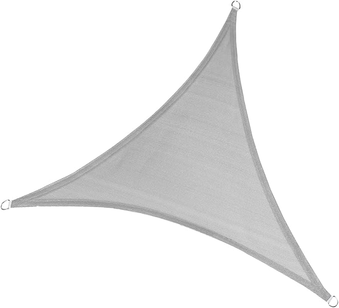 LOVE STORY 10' x 10' x 10' Triangle Silver Grey Sun Shade Sail Canopy UV Block for Outdoor Patio Garden Backyard