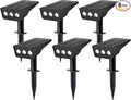 Solar Spot Lights Outdoor, 6 Pack Solar Landscape Spotlights 3 Lighting Modes IP65 Waterproof Adjustable Light House Lights Spot Light for Yard