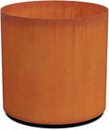 Plantercraft Large Round Planters for Outdoor Plants | 24 Inch Corten Steel Planter for Modern Patio, Deck & Entryway | Heavy Duty Metal Pot for Trees