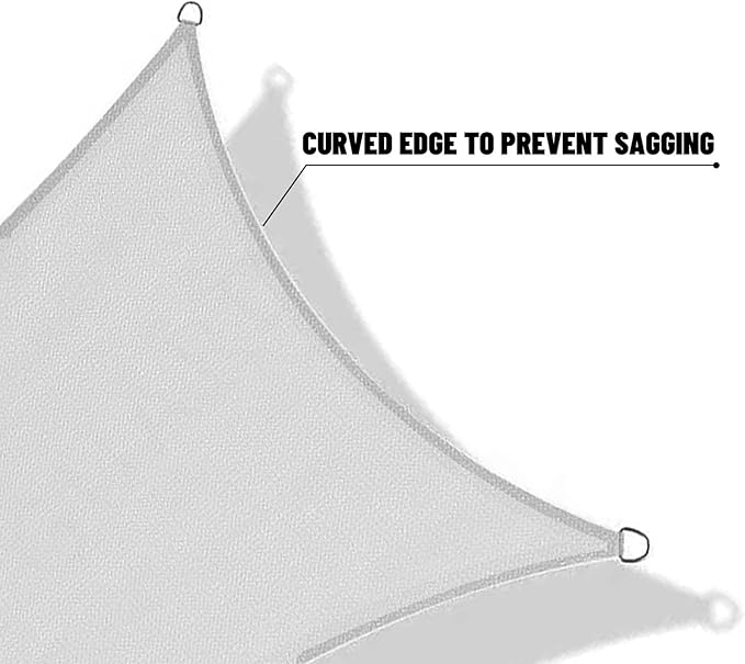 SUNNY GUARD Custom Size 8'x9'x12' Silver Grey Sun Shade Sail Right Triangle UV Block Shade for Backyard Yard Patio Deck Garden(Customized)