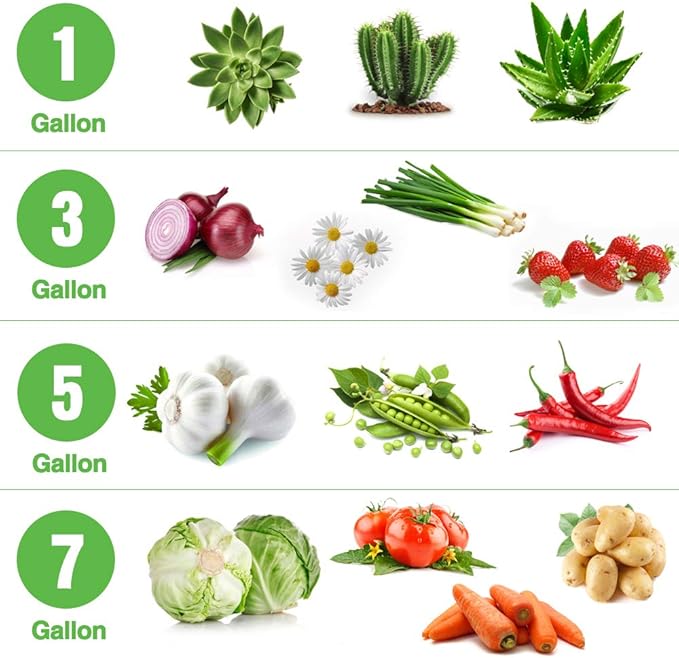 Delxo Garden Grow Bags 5 Gallon 10Pack Reusable Plant Growing Bags Fabric Pots for Planting Vegetable