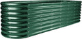 Land Guard 8×2×2ft Galvanized Raised Garden Bed Kit, Raised Garden Boxes Outdoor, Oval Metal Raised Garden Beds for Vegetables, Forest Green
