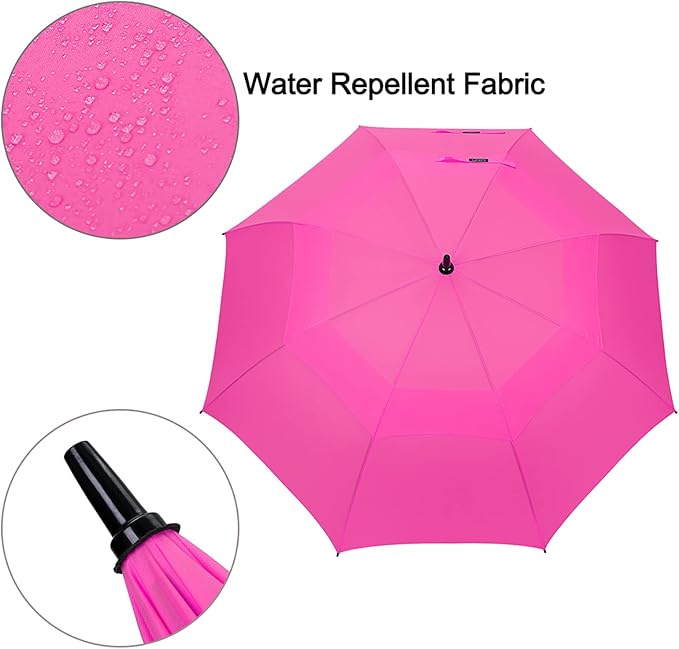 G4Free 47/54/62/68/72 Inch Automatic Open Golf Umbrella Oversize Extra Large Double Canopy Vented Windproof Waterproof Stick Umbrellas