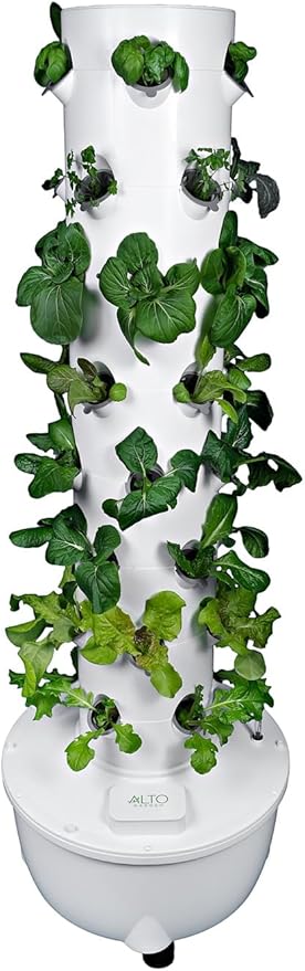 HX Aeroponic Tower | High Capacity Tower | Hydroponics Growing System Kit | Food Grade with 40 Net Pots (Without Lights)