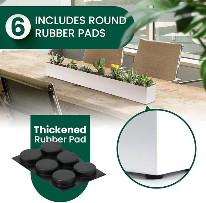 Window Sill Planter Box Trough Rectangle Planter Long Window Planters Modern Galvanized Steel Succulent Planter White 32 in Metal Windowsill Pot for Indoor Plants Herb Table Home Outdoor