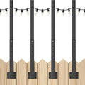 4 Pack String Light Poles,2.8 Ft Light Poles for Outside String Lights,Outdoor Lights Pole with Fork,Metal Poles Stand for Patio Deck Backyard