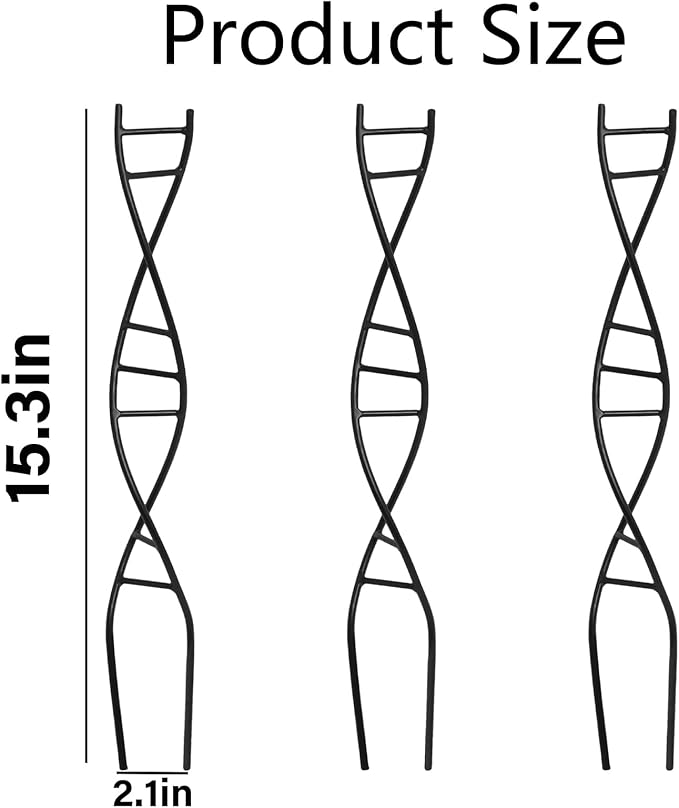 DNA Spiral Plant Trellis Indoor - Durable Metal Trellis for Potted Plants, Perfect for Small Houseplant Pots, Ideal for Ivy and Pothos, Space-Saving Vertical Support for Climbing Growth