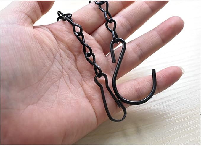 YINGFENG 4 Pack 35 Inches Hanging Chains Black, Garden Plant Hangers, for Bird Feeders, Billboards, Chalkboards, Planters, Lanterns, Wind Chimes and Decorative Ornaments