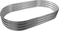 6X3X1 FT Oval Galvanized Metal Garden Raised Bed/Plant Box for Planting,36 Inches Diameter Iron Fire Pit Ring,Small Animal Fence-3 in 1 Modular Design in Black (Silver, 72X36X11.5 Inches)
