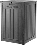 DRATO 48 Gallon Package Delivery Box, Large Lockable Storage Box, Double-Wall Resin Outdoor Package Delivery and Waterproof Deck Box for Porch, Patios（Black，48 Gallon）