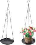 Hanging Planter for Indoor Outdoor, Plant Hanger, Hanging Plant Holder, Plant Pot Shelf Basket for Window Wall Ceiling Garden with Chains and Hooks, 2Pcs (Round)